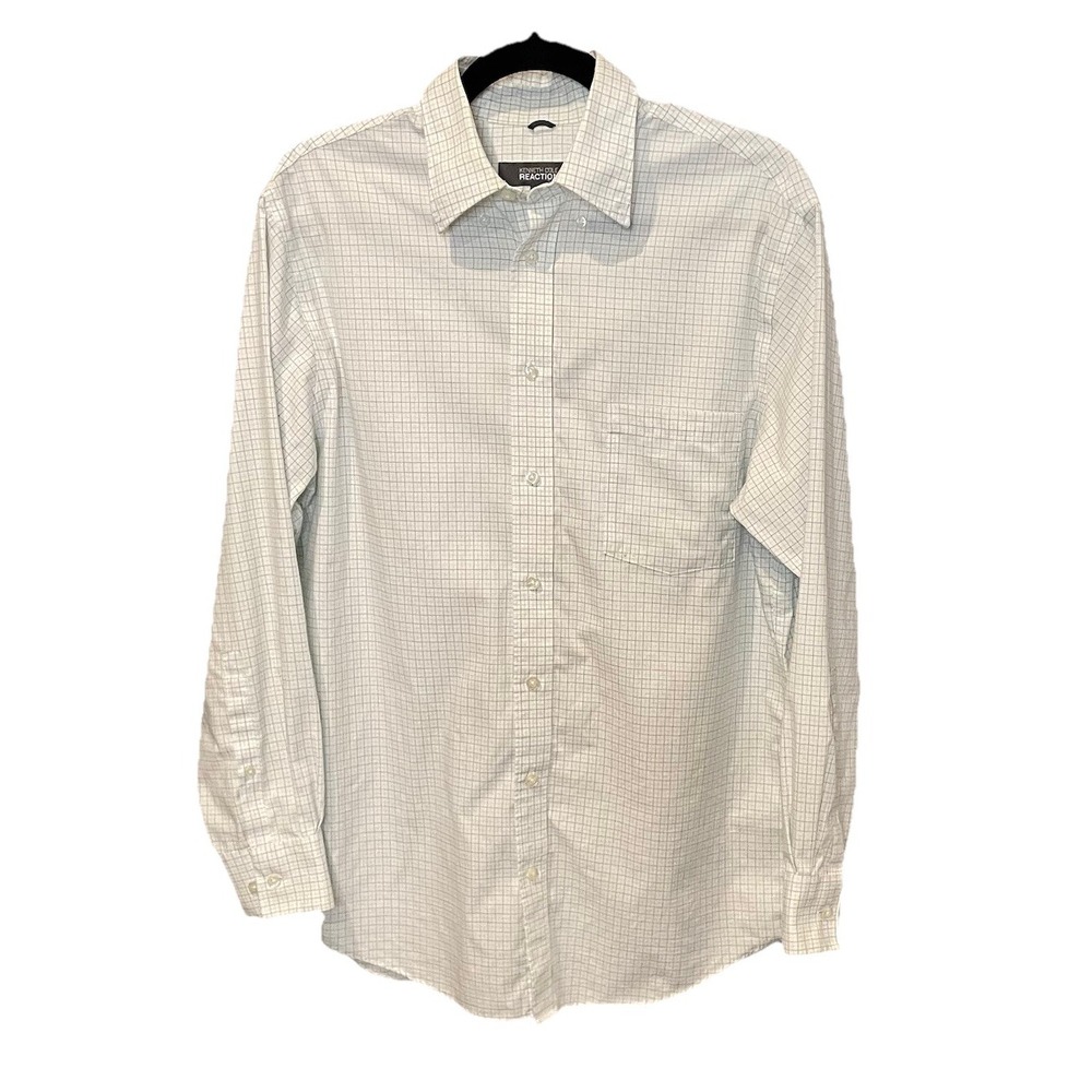 Men's Kenneth Cole Reaction Plaid Button-Down Dress Shirt, Size‎ Medium 15-15.5